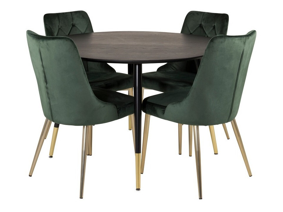 Söögitoakomplekt Dallas 1178 (Roheline + Kuldne)