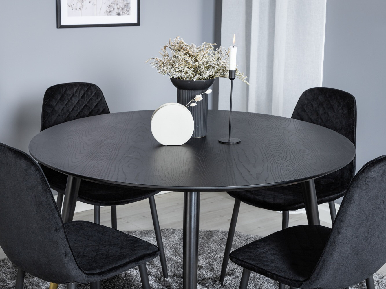 Söögitoakomplekt Dallas 1183 (Must)