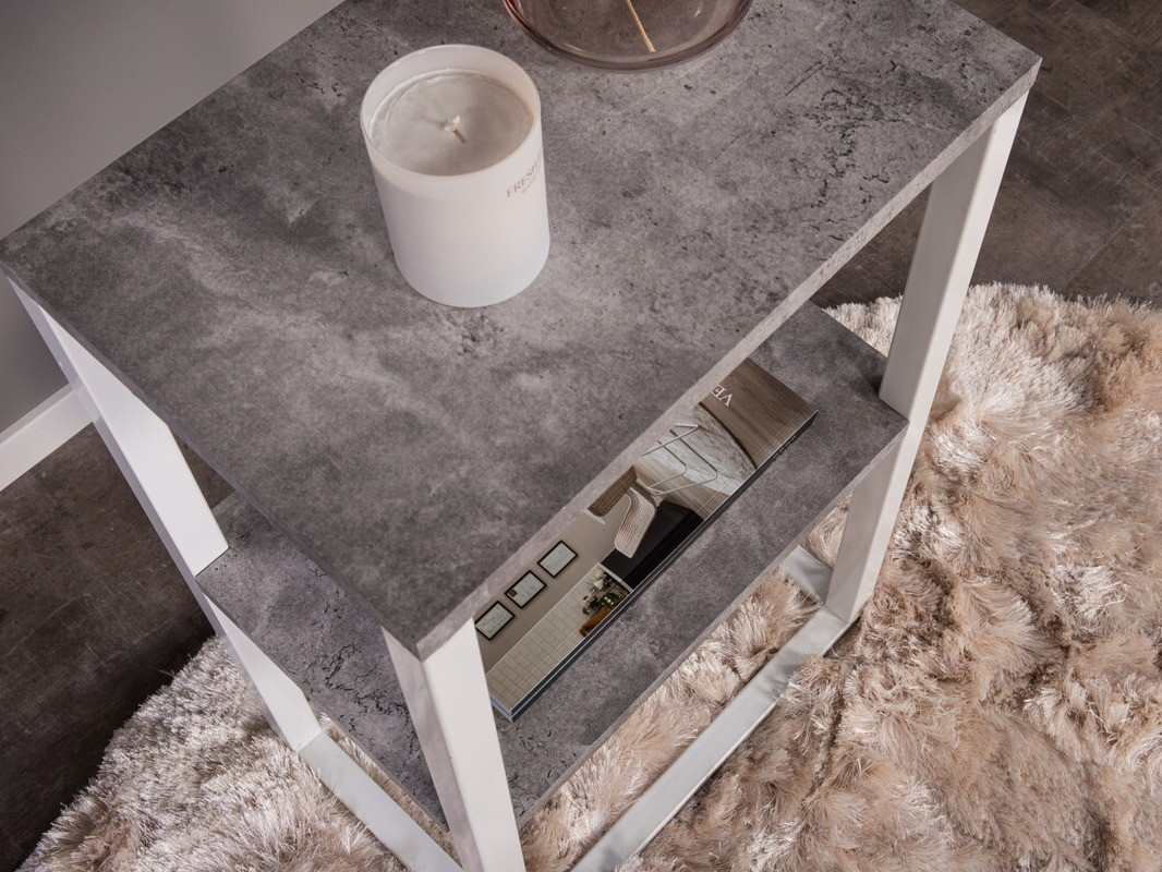 Külglaud Dallas 3219 (Valge + Betoon)