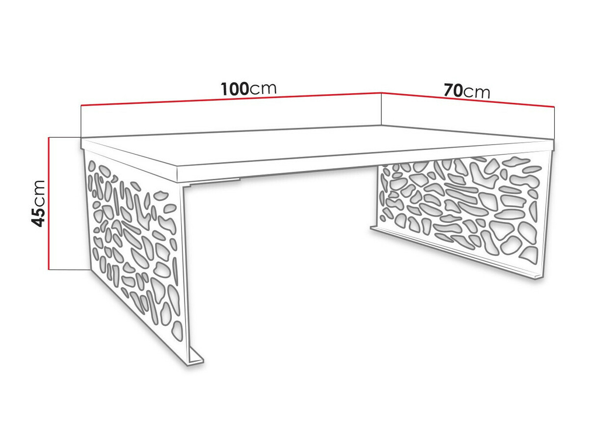 Diivanilaud Germantown 107 (Läikiv must + Matt must)