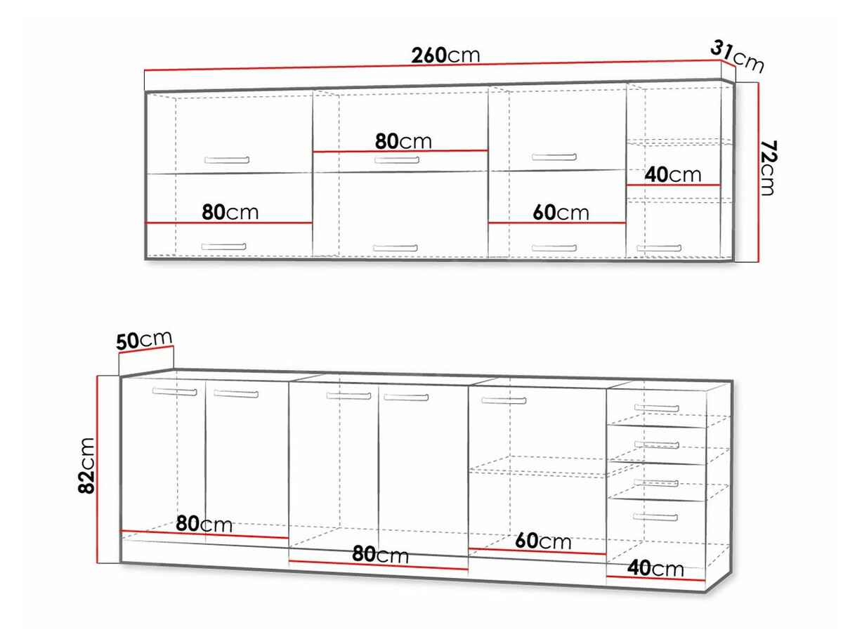 Moodul köögikomplekt Multi Grey 123