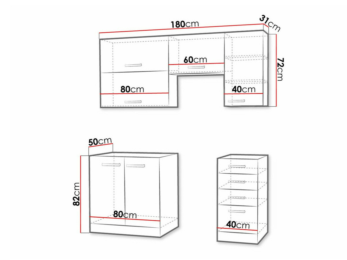 Moodul köögikomplekt Multi Grey 125