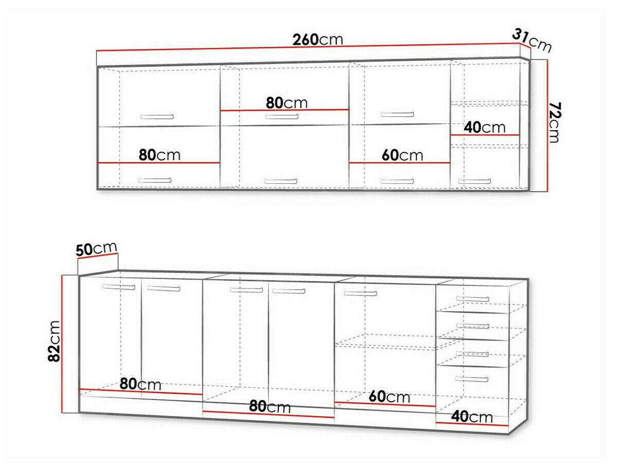Moodul köögikomplekt Multi White 123
