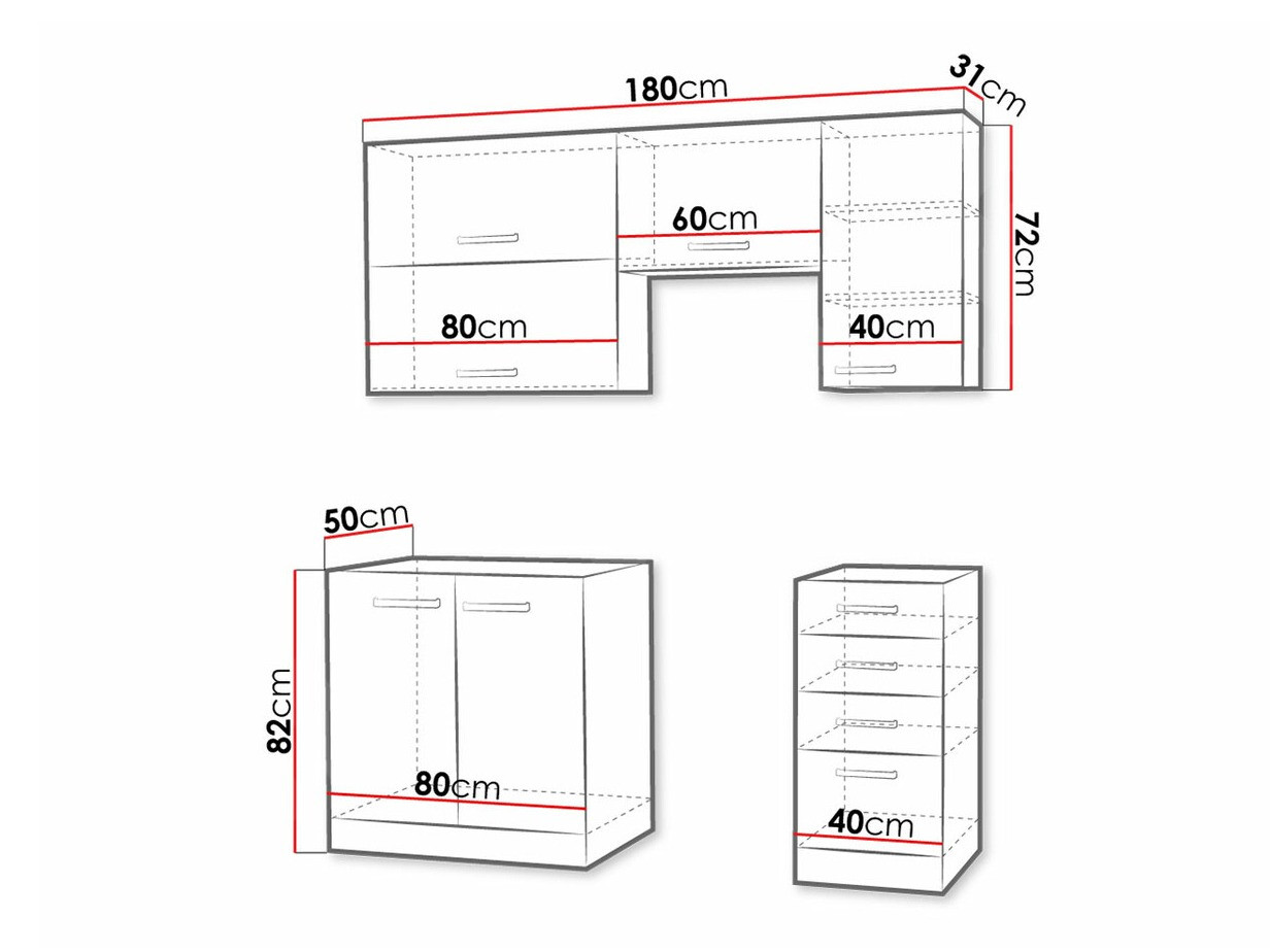 Moodul köögikomplekt Multi White 125