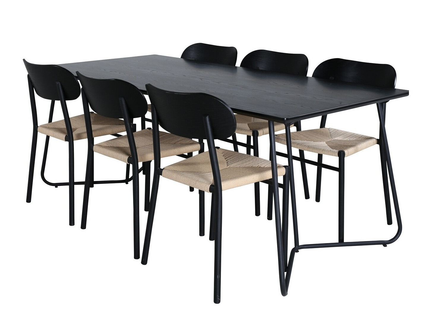 Söögitoakomplekt Dallas 2716 (Must + Helepruun)