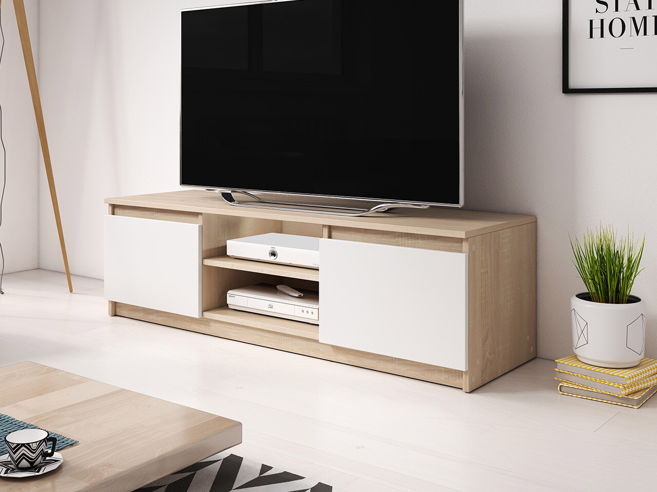TV-alus Sarasota 139 (Sonoma tamm + Valge)