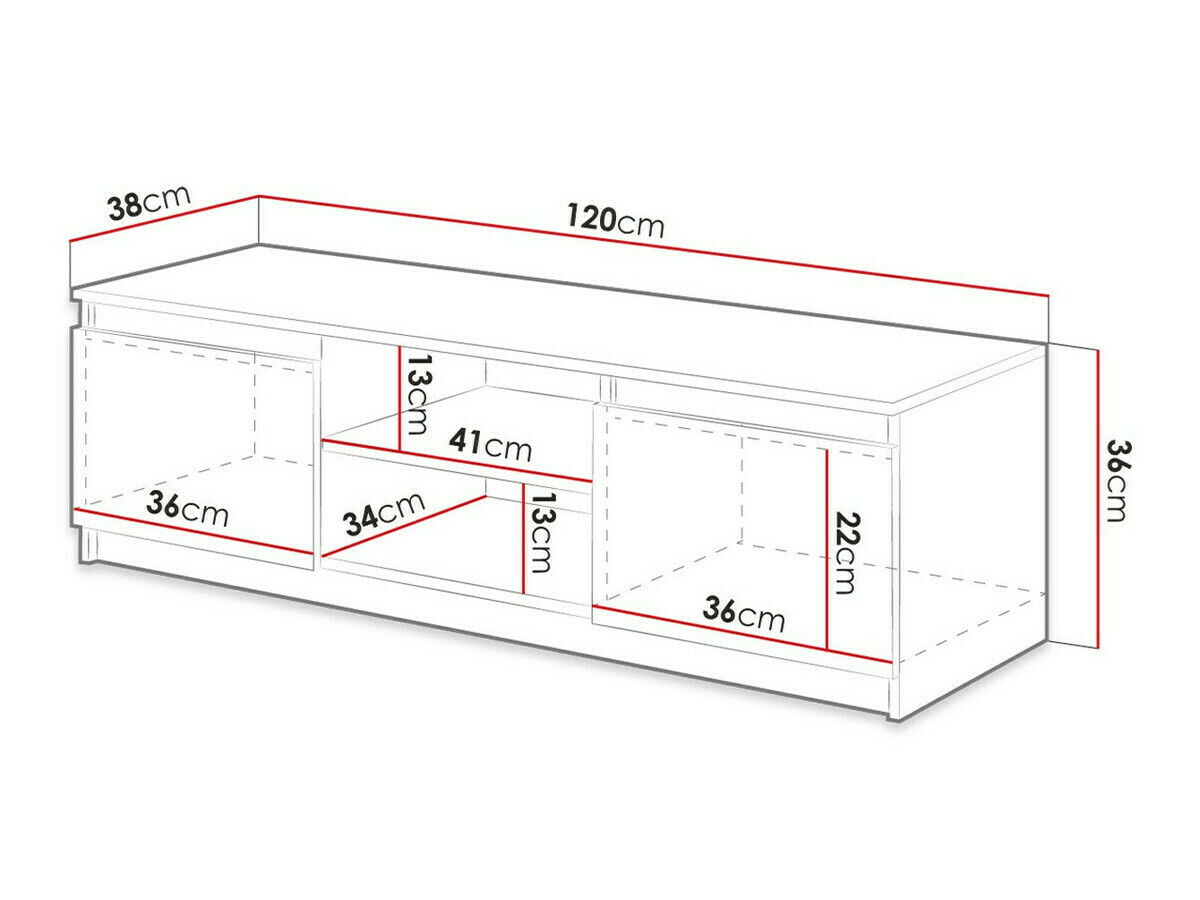 TV-alus Sarasota 139 (Wotani tamm + Grafiit)