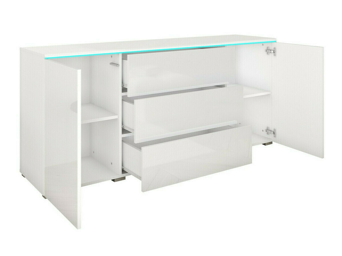 Kummut Sarasota 142 (Betoon + Läikiv valge)