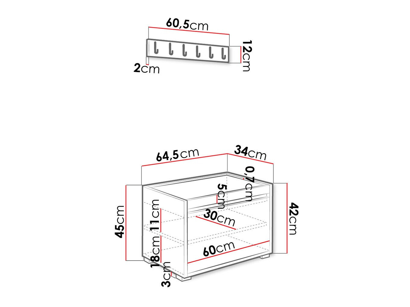 Esikukomplekt Comfivo Pinus II