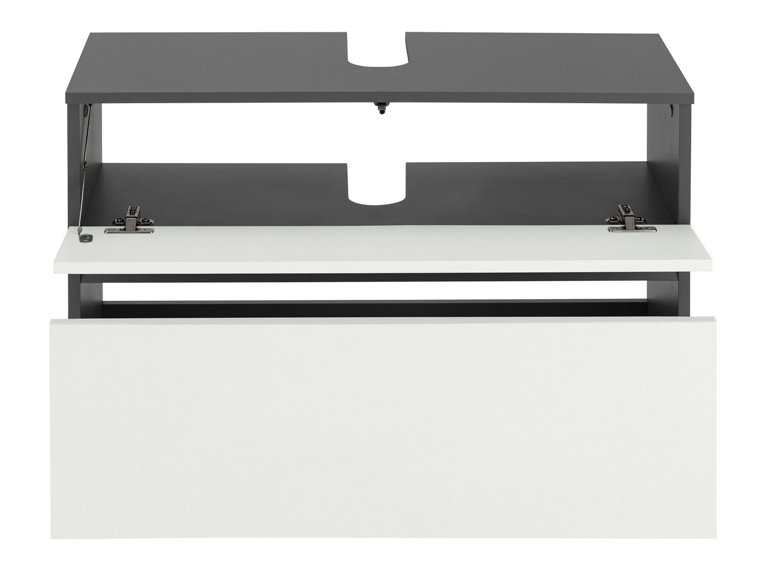 Vannitoa põrandakapp kraanikausile Soncamu 109 (Valge + Antratsiit)