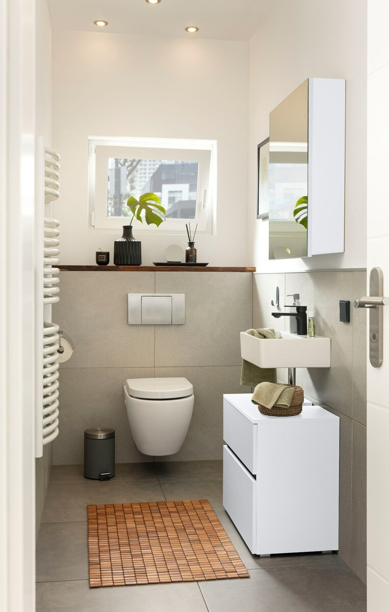 Vannitoa põrandakapp kraanikausile Soncamu 110 (Valge)