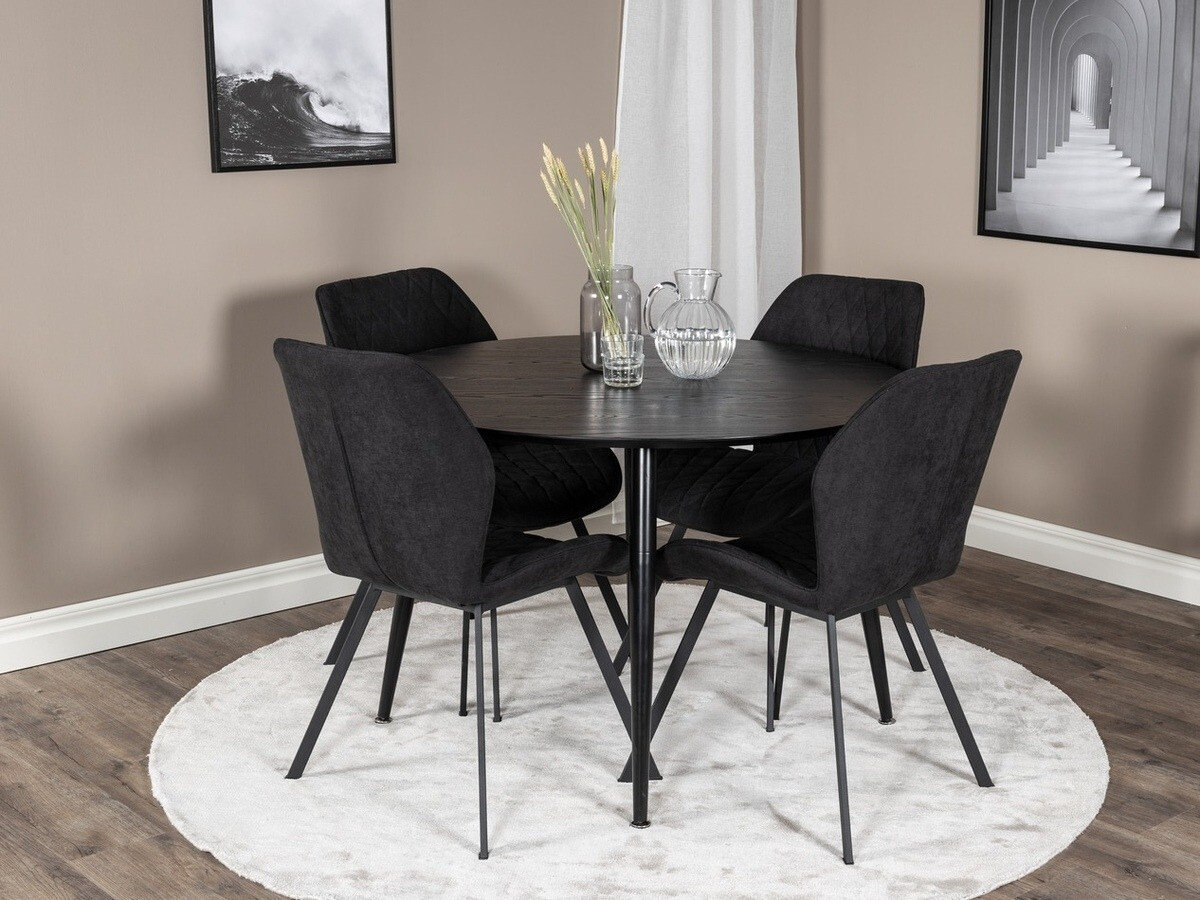 Söögitoakomplekt Dallas 1562 (Must)