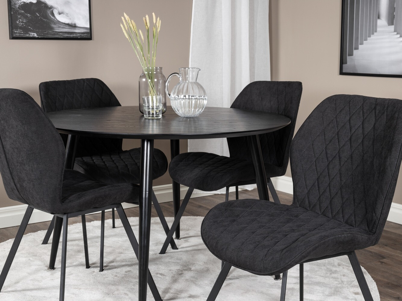 Söögitoakomplekt Dallas 1562 (Must)