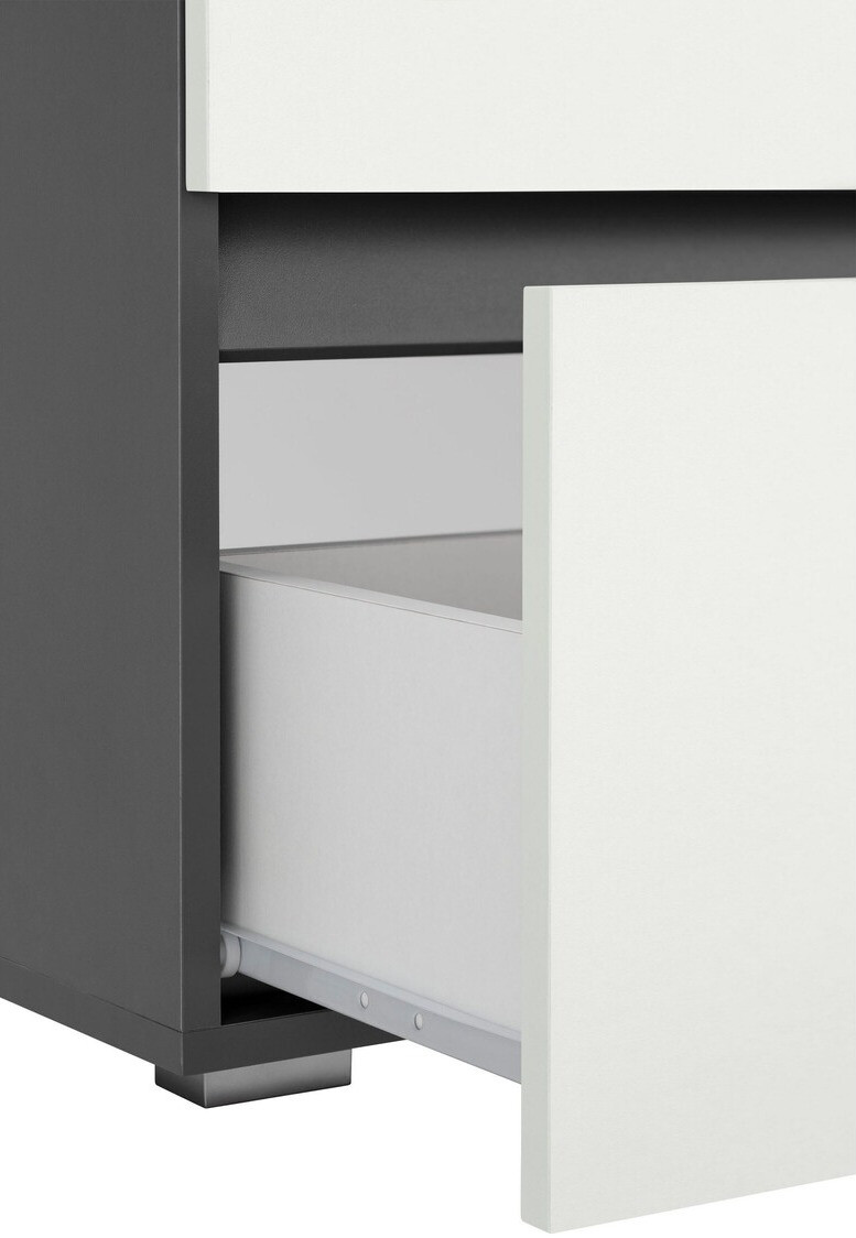 Vannitoa põrandakapp kraanikausile Soncamu 109 (Valge + Antratsiit)