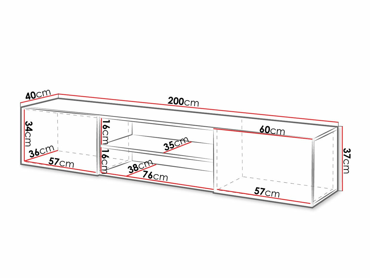 TV-alus Imago II (Valge + Läikiv valge)