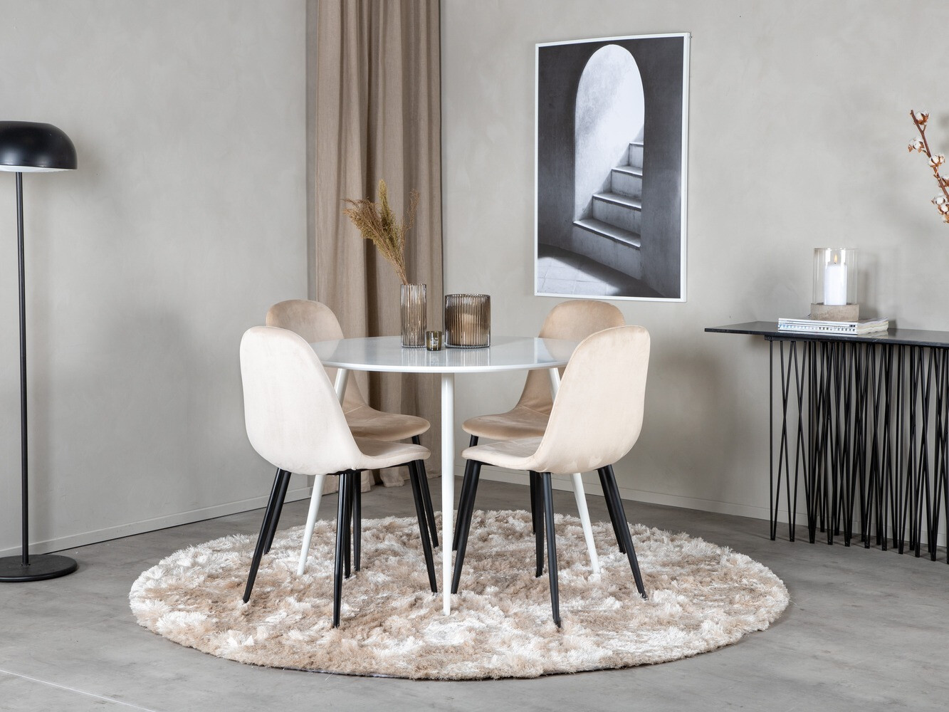 Söögitoakomplekt Dallas 1581 (Koor + Must)