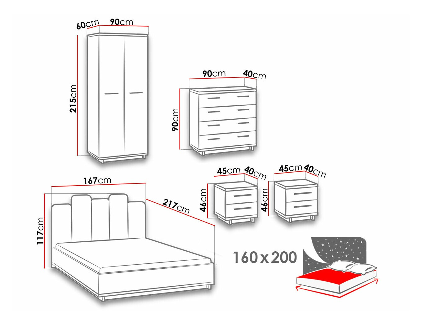 Magamistoakomplekt Morlira 117