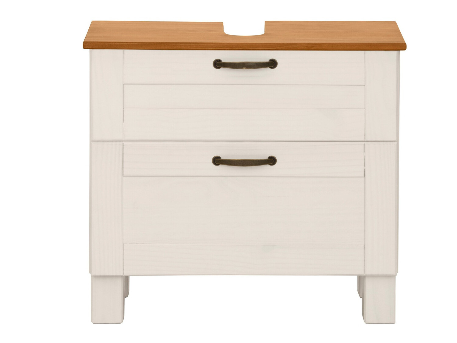 Vannitoa põrandakapp kraanikausile Ophlevu 102 (Valge + Mee tamm)