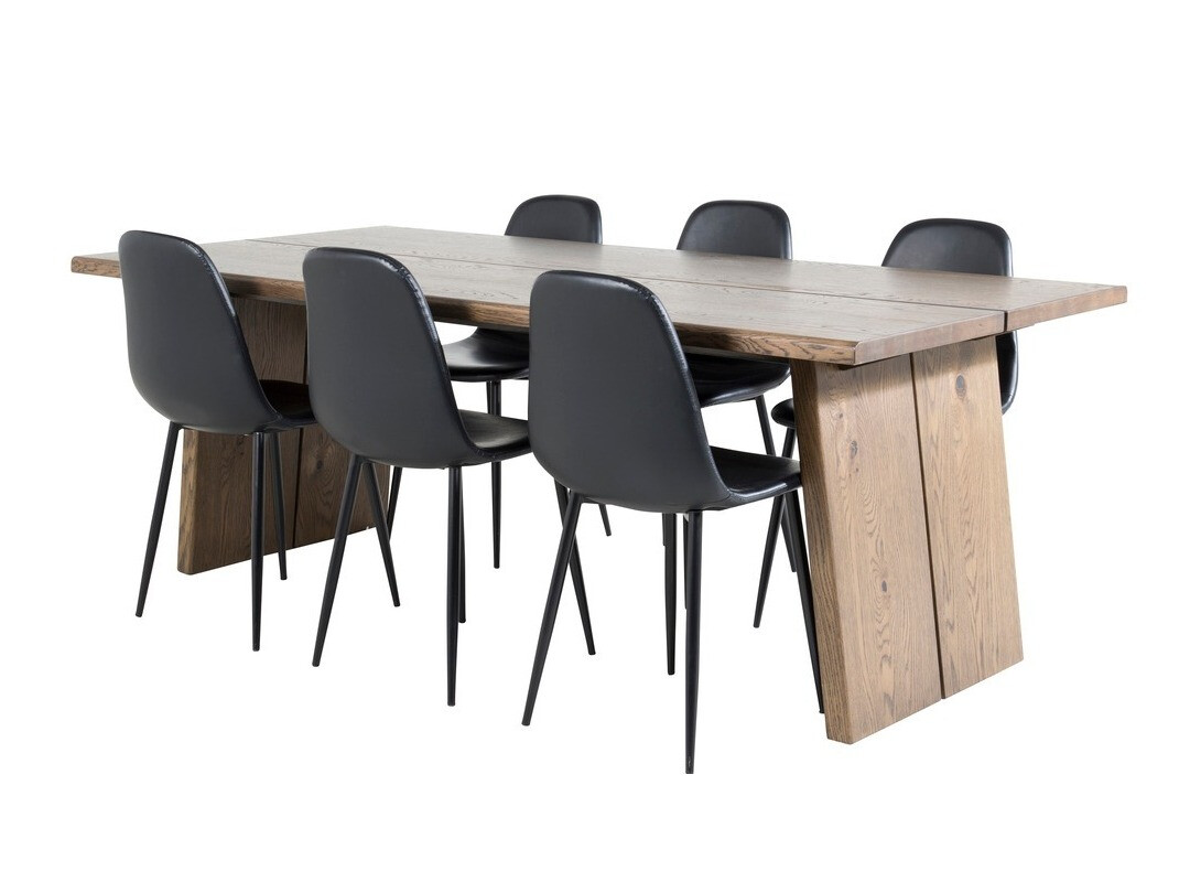 Söögitoakomplekt Dallas 1841 (Tume tamm + Must)