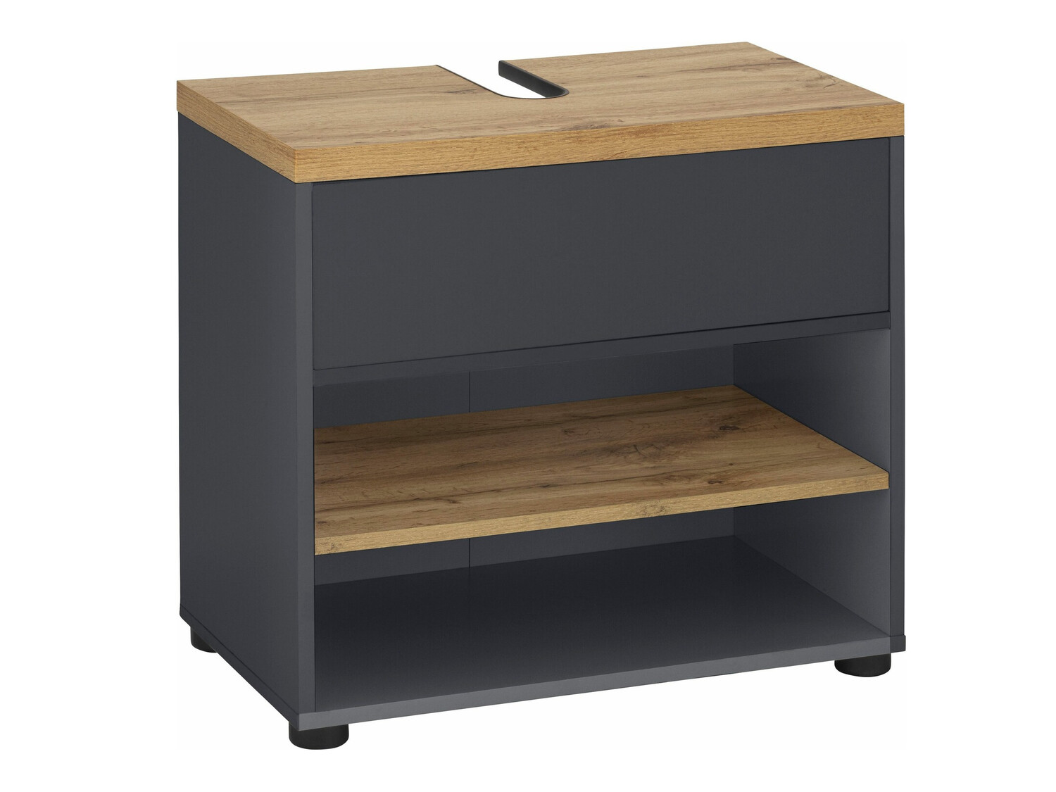 Vannitoa põrandakapp kraanikausile Denton 840 (Antratsiit + Tamm)