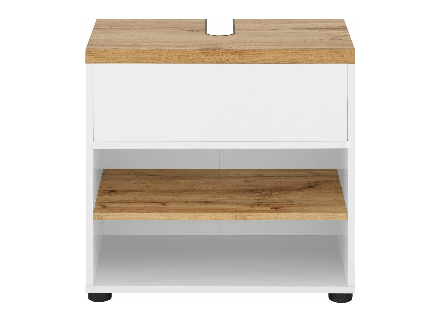 Vannitoa põrandakapp kraanikausile Denton 840 (Valge + Tamm)