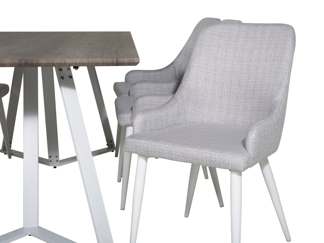 Söögitoakomplekt Dallas 1973 (Valge + Helehall)