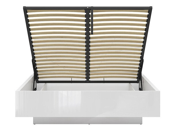 Voodi Fivale 122 (Läikiv valge + Valge)