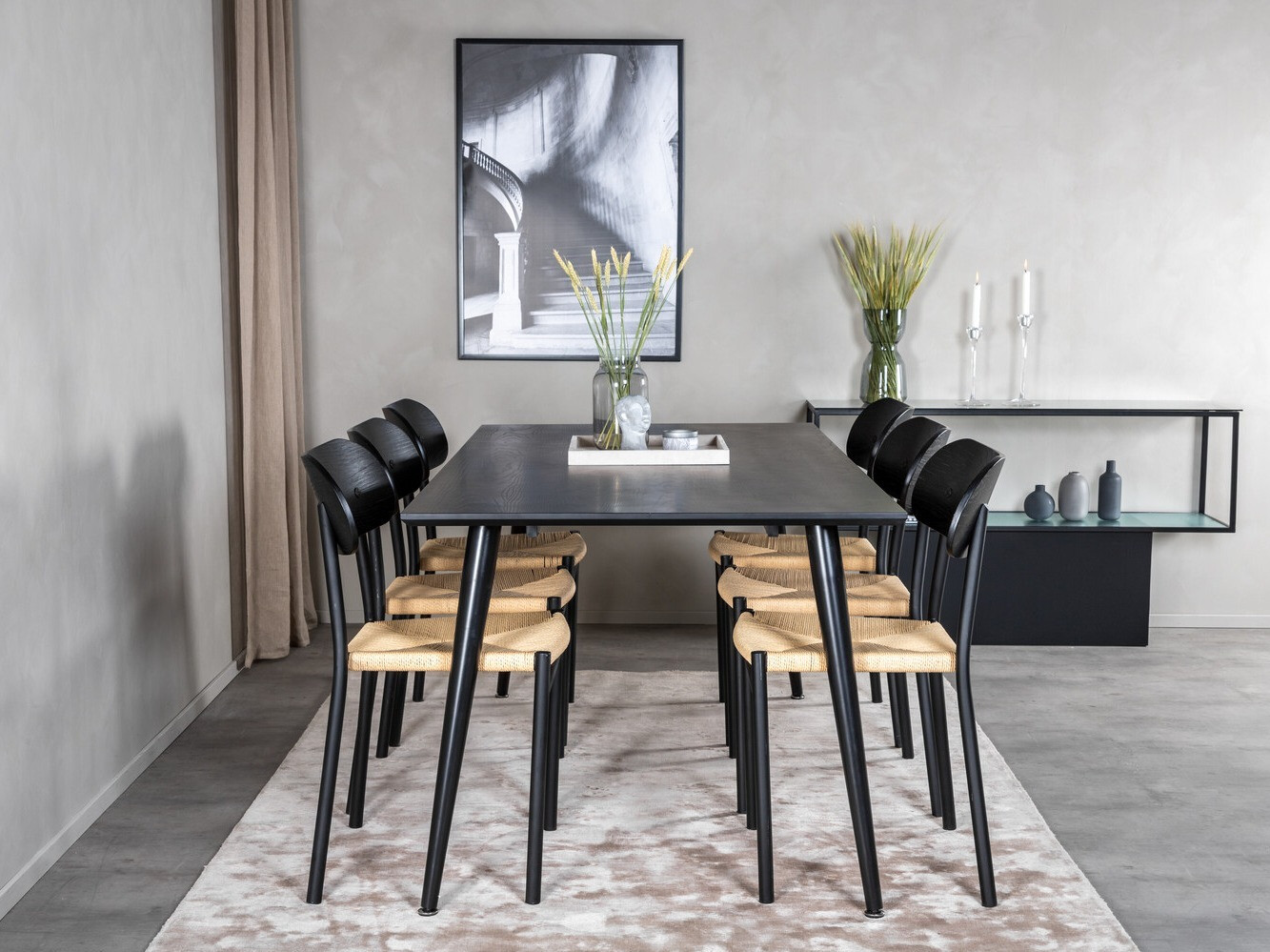 Söögitoakomplekt Dallas 2574 (Must + Pruun)