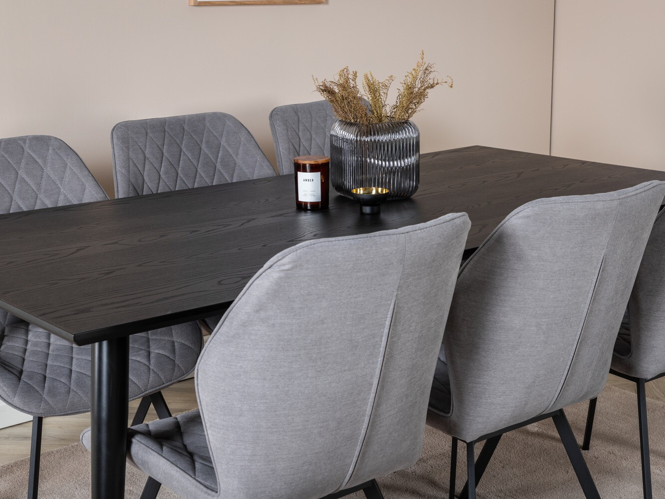 Söögitoakomplekt Dallas 2582 (Must + Messing)