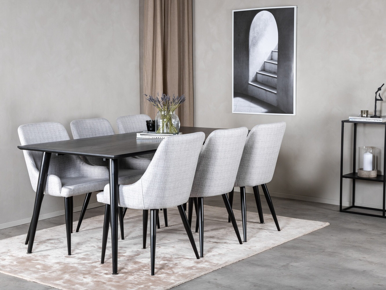 Söögitoakomplekt Dallas 2599 (Must)