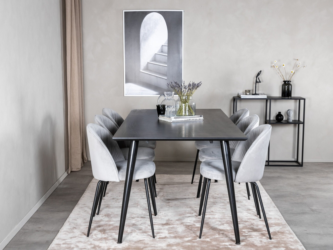 Söögitoakomplekt Dallas 2600 (Must)