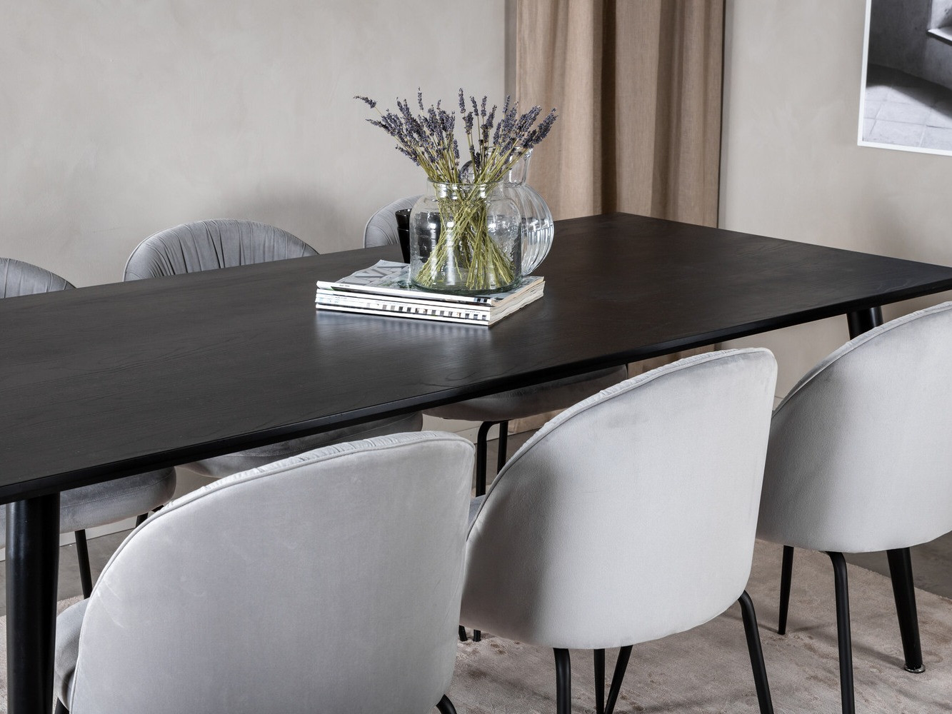 Söögitoakomplekt Dallas 2600 (Must)