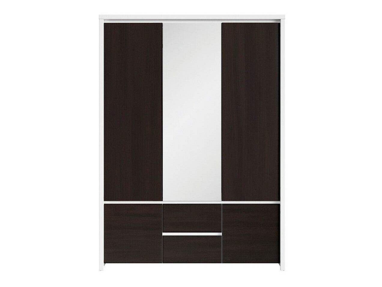 Riidekapp Nolroma 118 (Valge + Eebenimust)