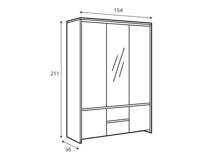 Riidekapp Nolroma 118 (Valge)