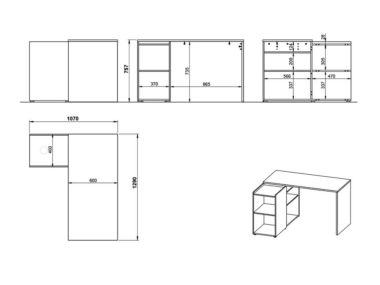Kontori nurgalaud Sacramento 374