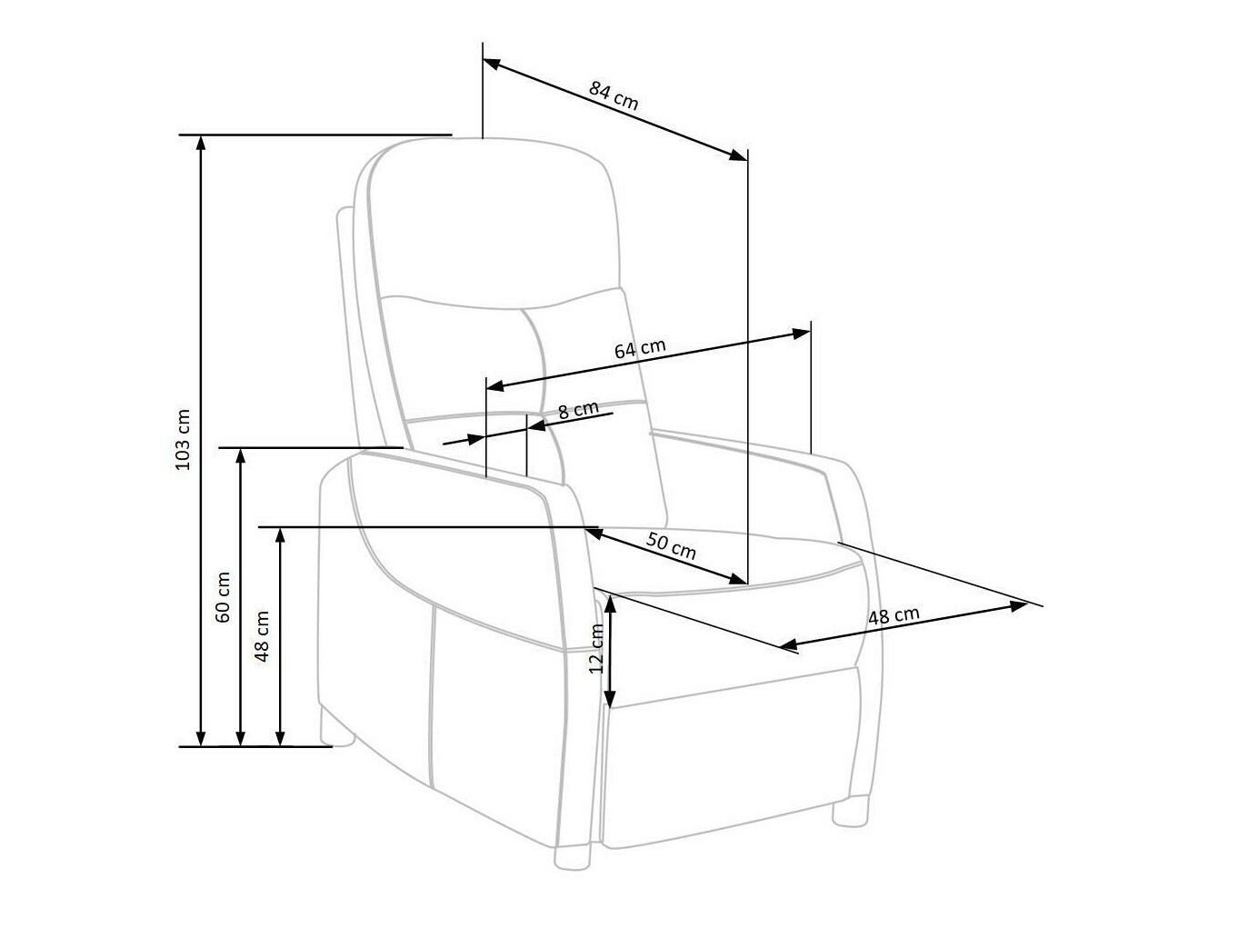 Tugitool recliner Houston 992 (Bluvel 14)