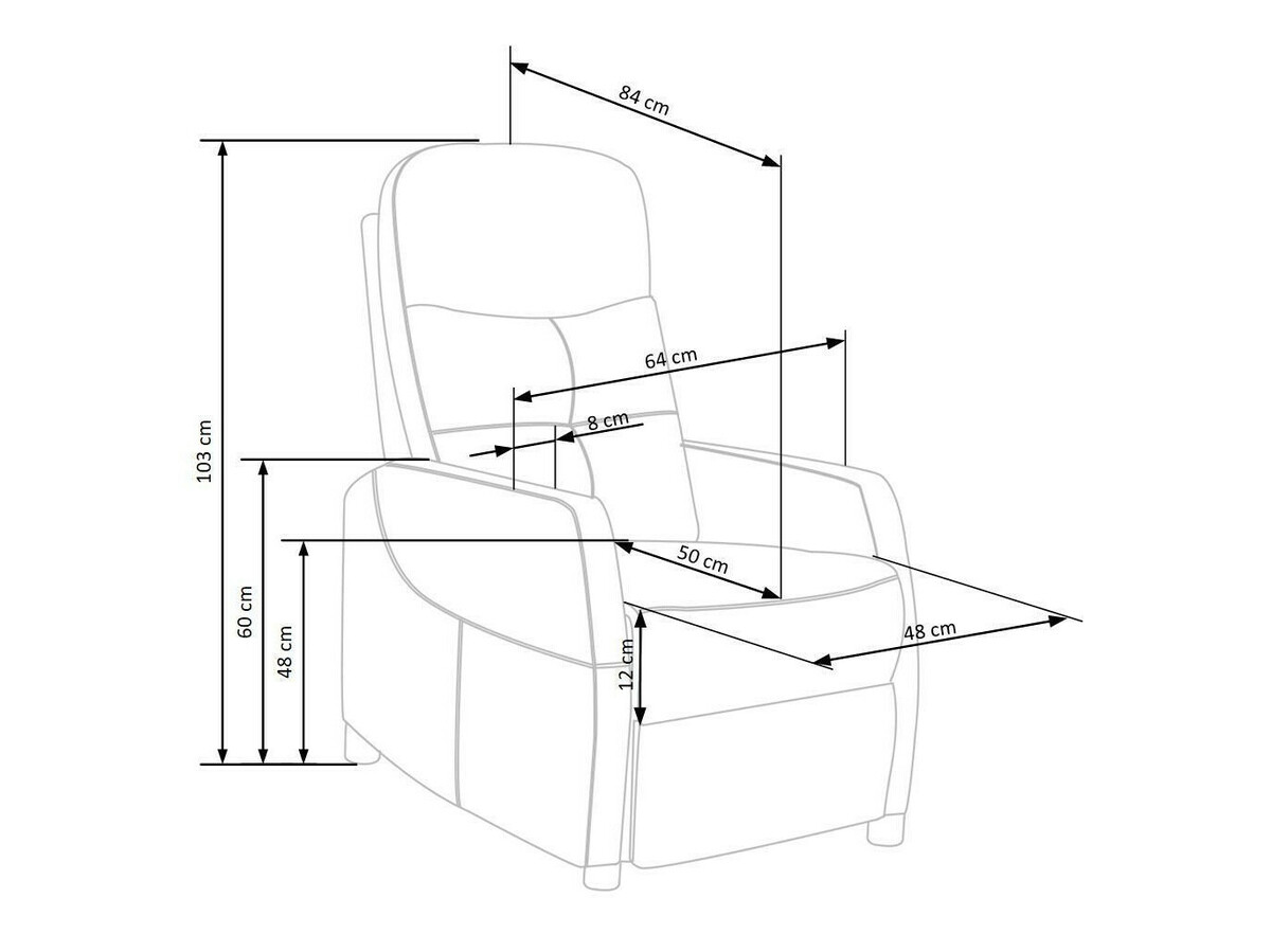 Tugitool recliner Houston 992 (Bluvel 19)