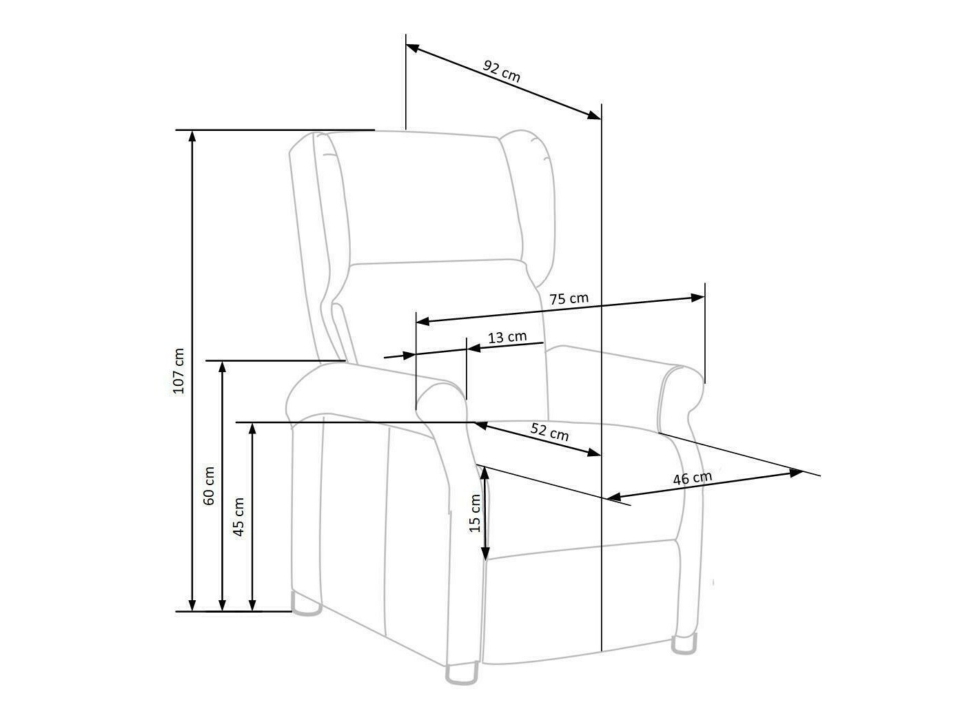 Tugitool recliner Houston 1029 (Beež)