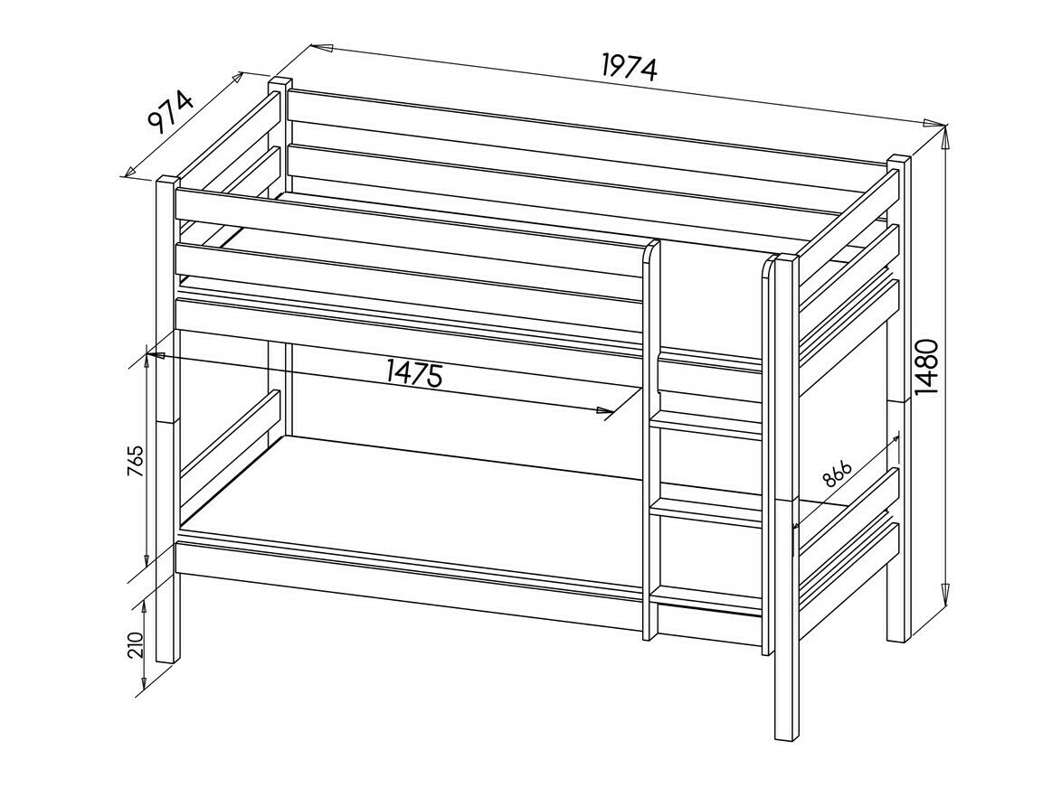 Narivoodi Ogden 163 (Valge)