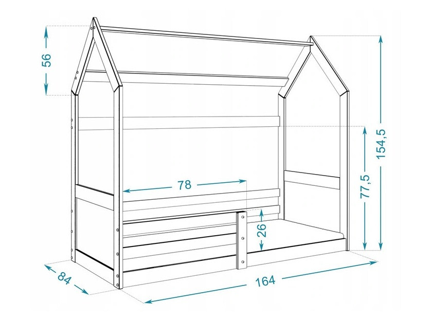 Voodi Aurora 174 (Valge)