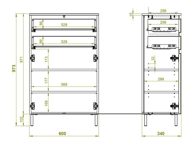 Vannitoa põrandakapp Levtalo 102