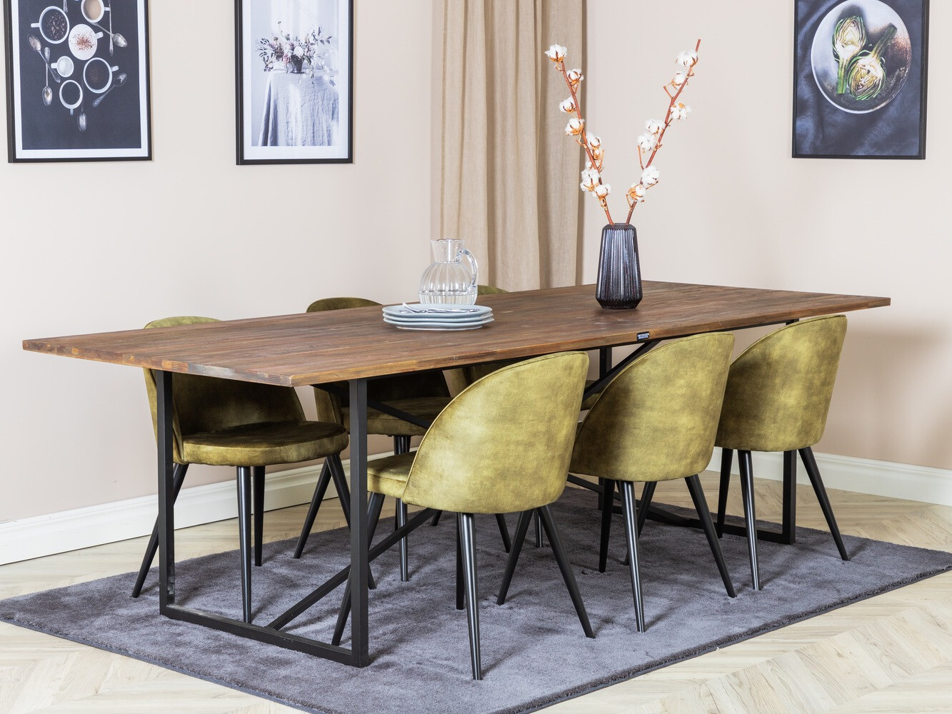 Söögitoakomplekt Dallas 1598 (Tolmune roheline)