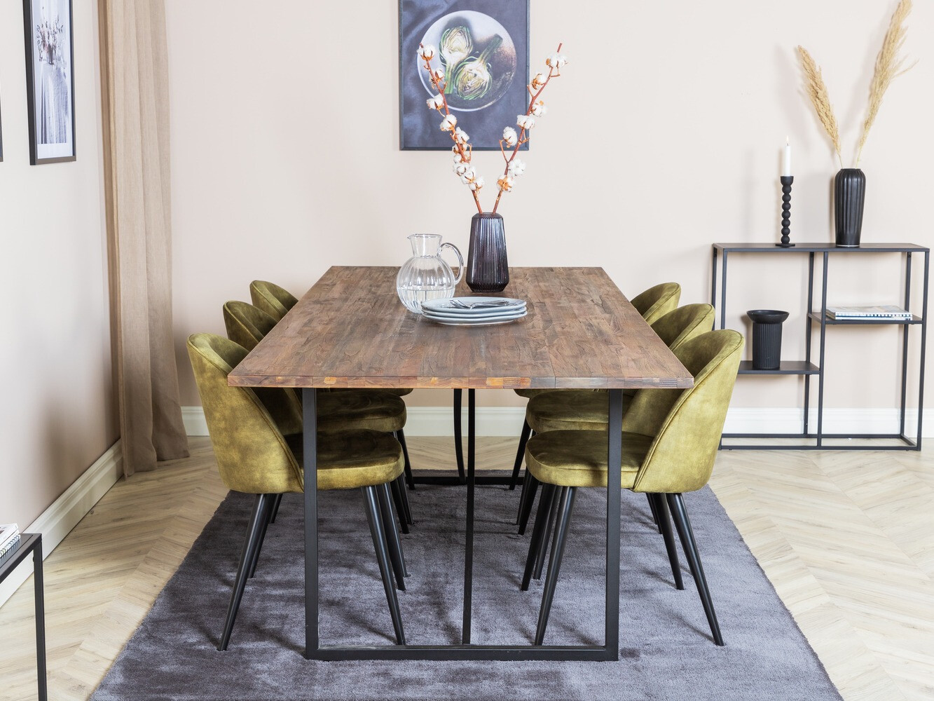 Söögitoakomplekt Dallas 1598 (Tolmune roheline)