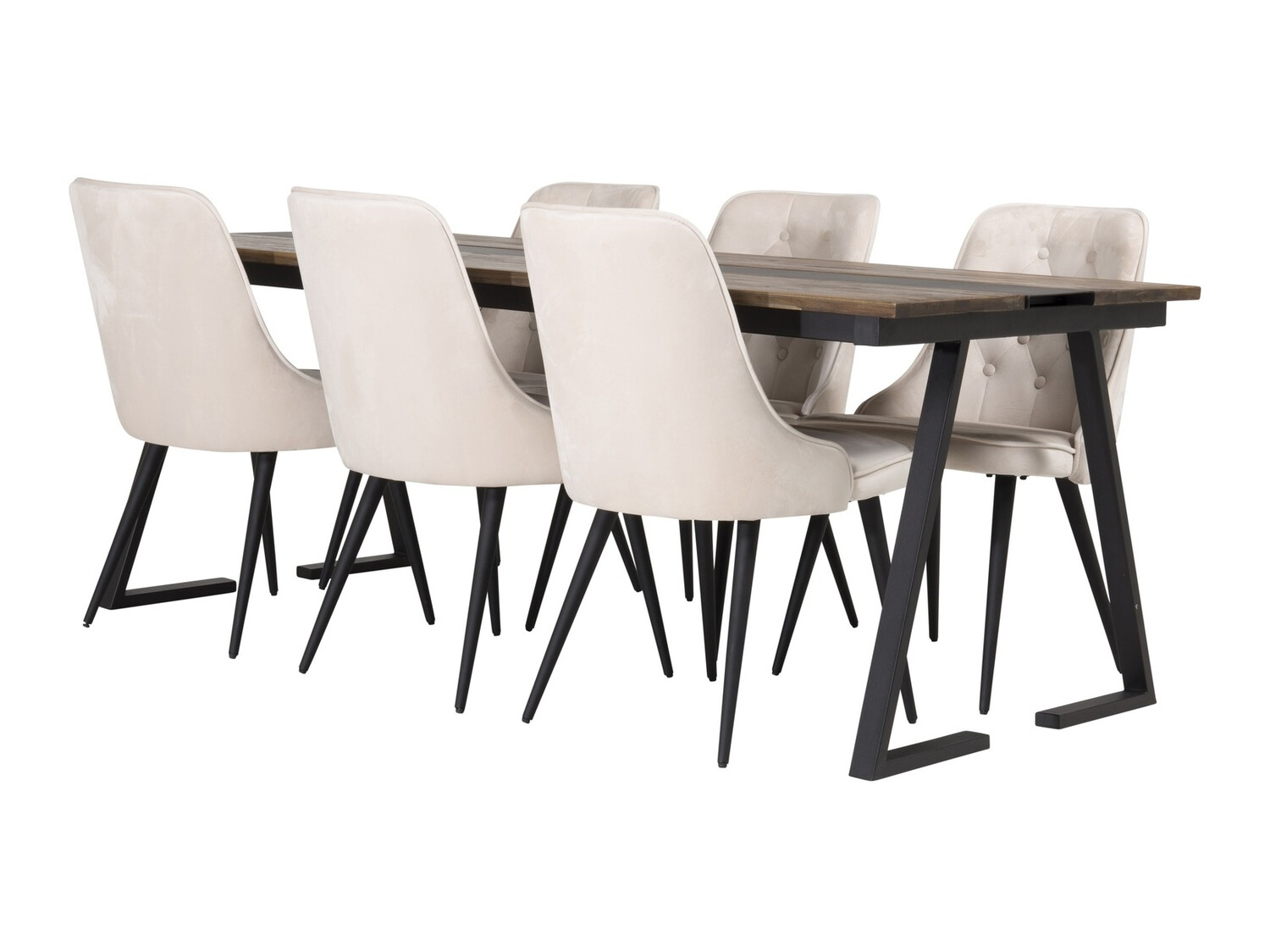 Söögitoakomplekt Dallas 1934 (Must + Beež)