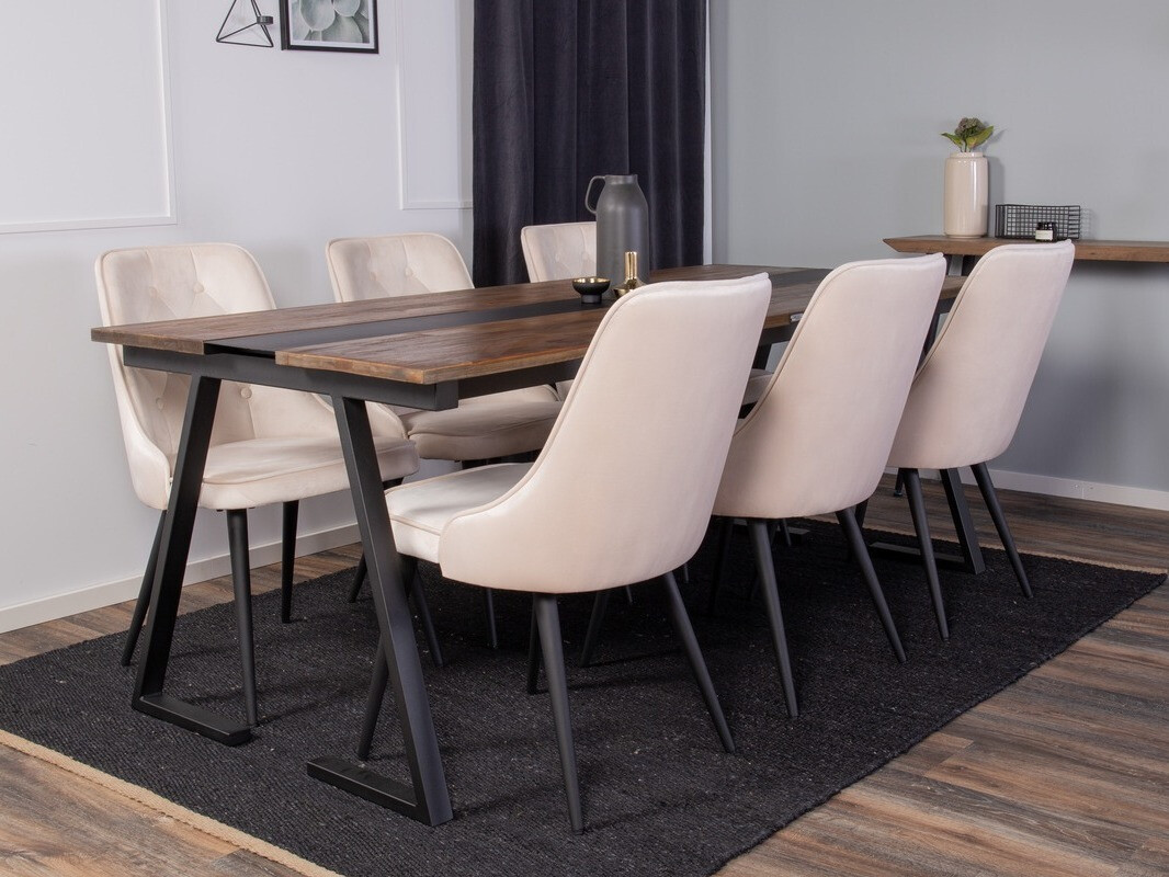 Söögitoakomplekt Dallas 1934 (Must + Beež)