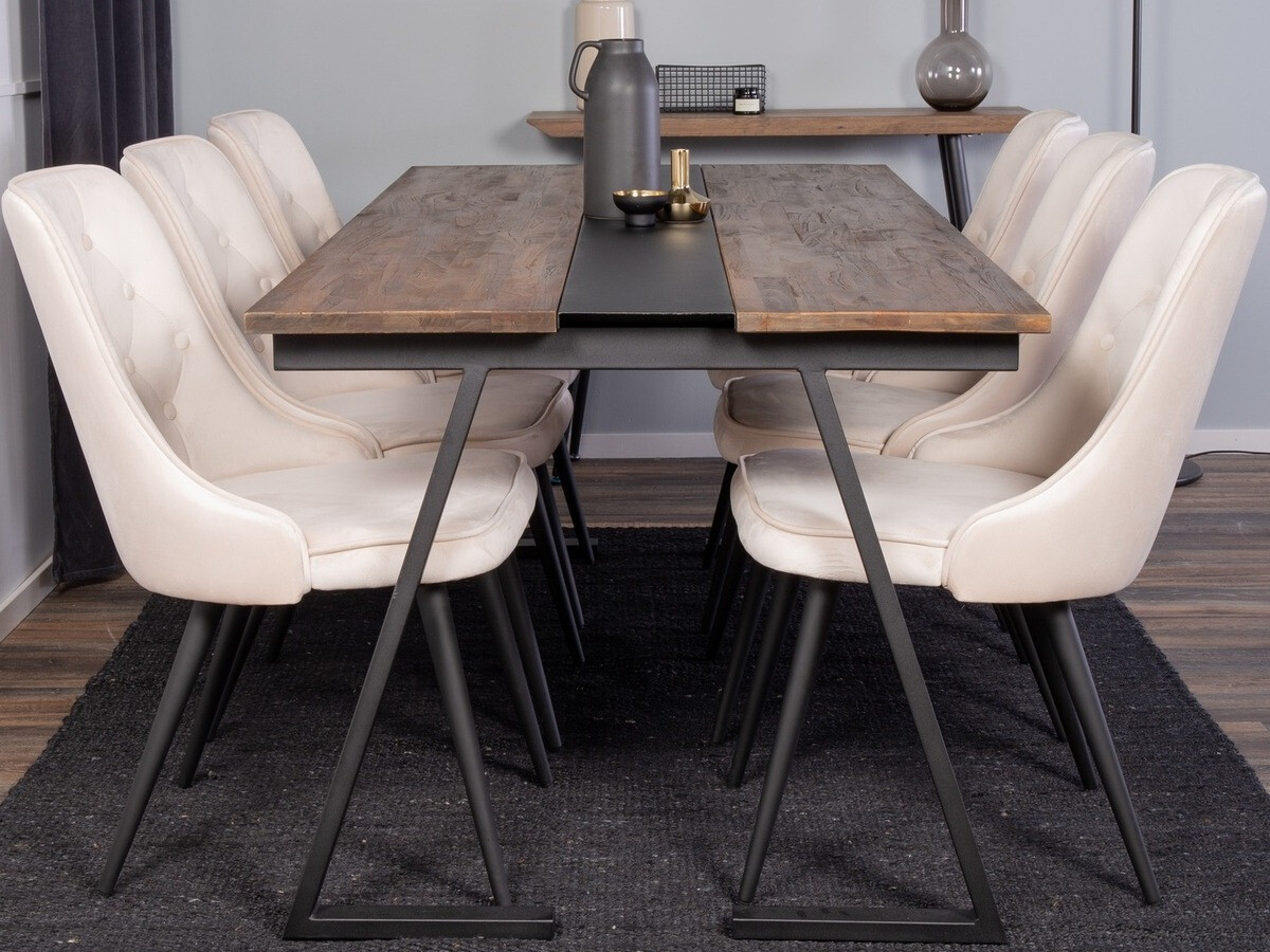 Söögitoakomplekt Dallas 1934 (Must + Beež)