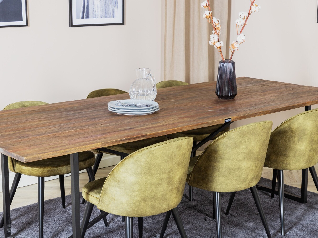 Söögitoakomplekt Dallas 1598 (Tolmune roheline)