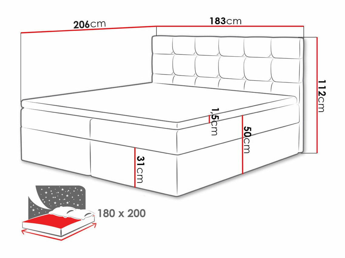 Kontinentaalvoodi Comfivo Osculum I (Soft 017)