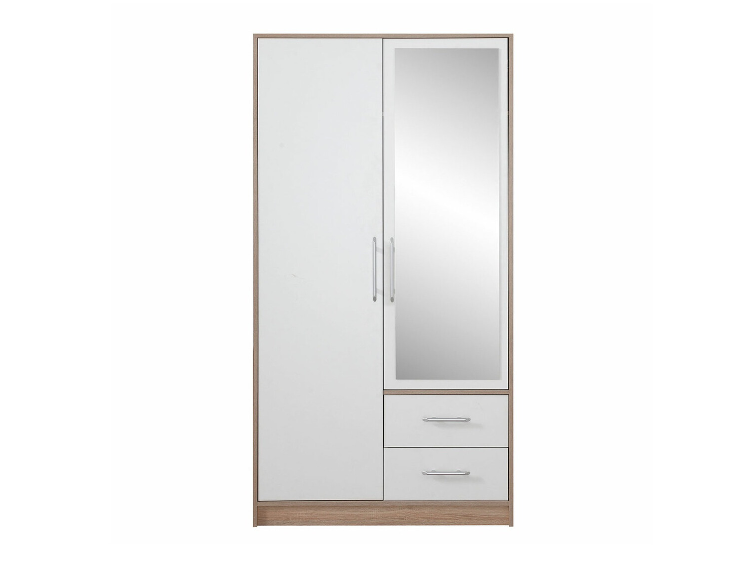 Riidekapp Cavmero 104 (Sonoma tamm + Valge)