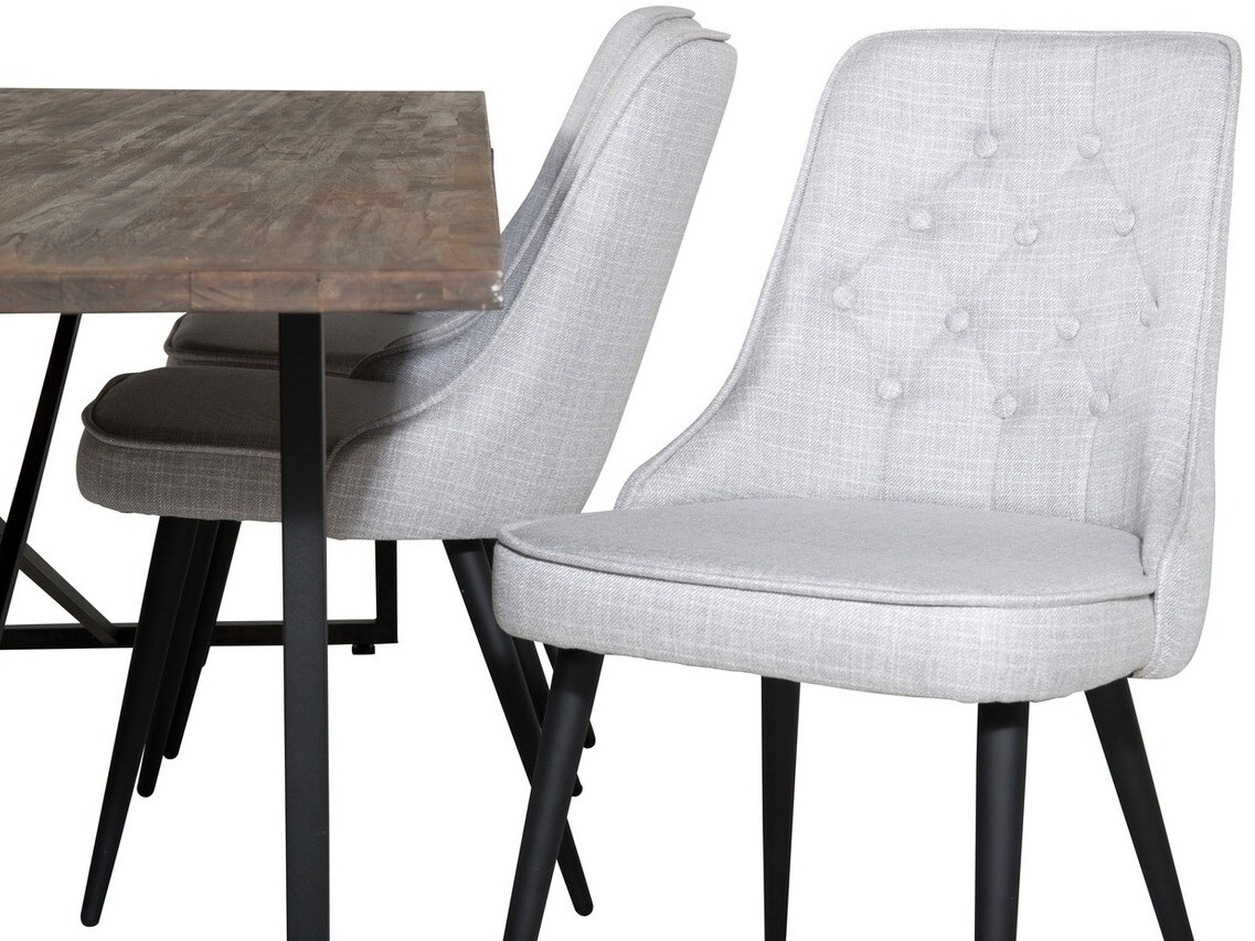 Söögitoakomplekt Dallas 1865 (Must + Helehall)